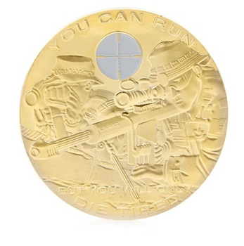 Snipers Gedenkmünze "You Can Run But You Will Only Die Tired"