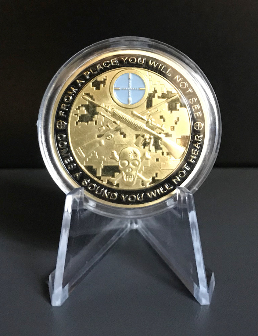 Snipers Gedenkmünze "You Can Run But You Will Only Die Tired"