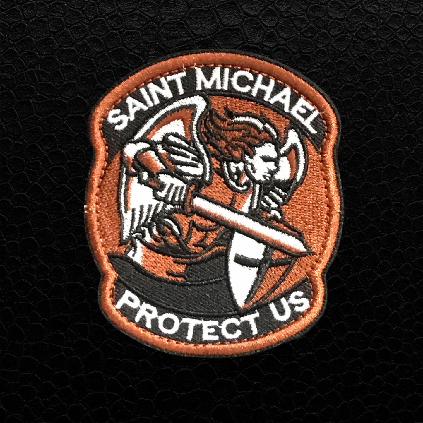 Saint Michael Protect Us Patch - braun