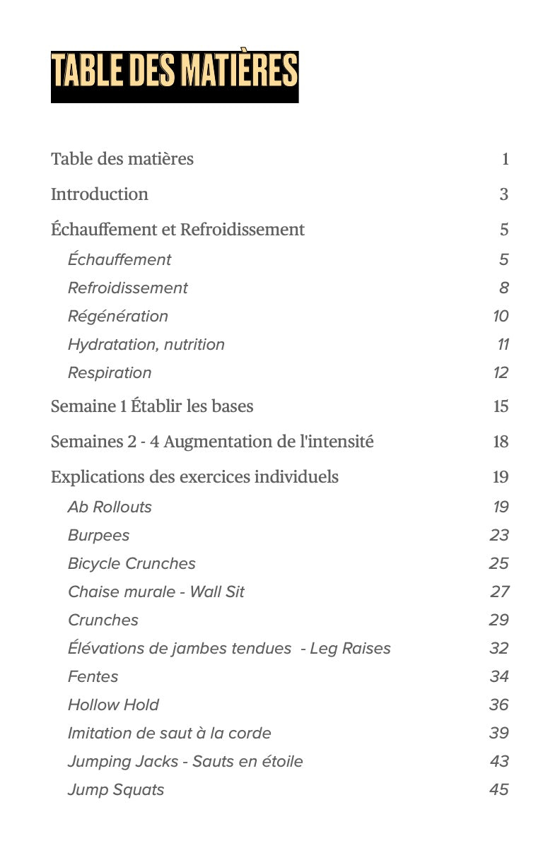 Mission Sixpack - Abdos en forme