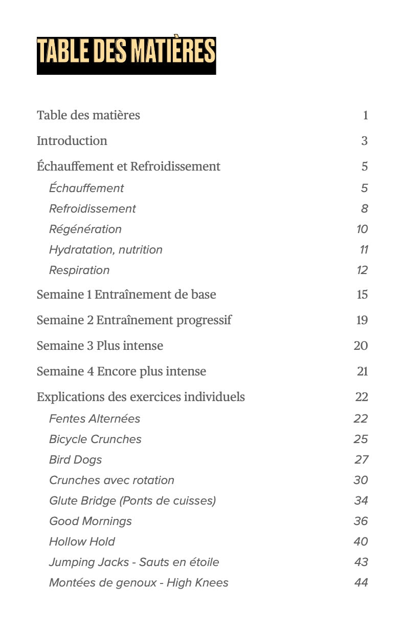 Mission Body Posture - Debout au service 30 jours d'entraînements
